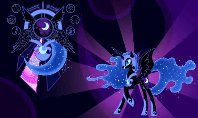 Cartoon pony clock purple background free wallpaper for desktop - medium preview image