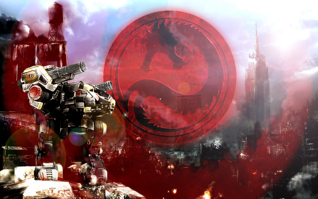 Sci fi robot red yin free wallpaper for desktop - medium preview image