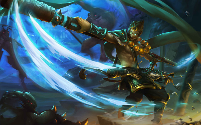 Man sword game scene demon free wallpaper for desktop - medium preview image