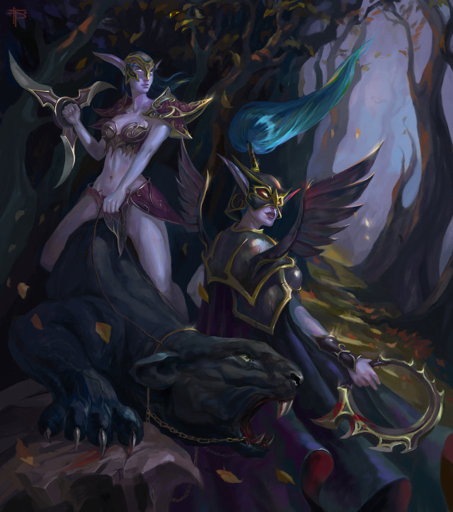 Women costumes forest trees rocks free wallpaper for tablet - medium preview image