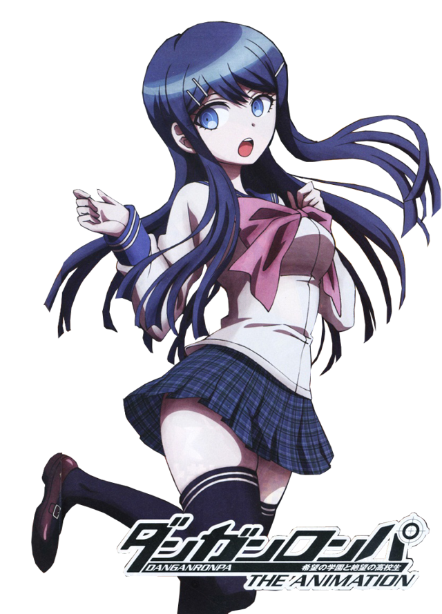 Girl blue hair pink school free wallpaper for mobile - medium preview image