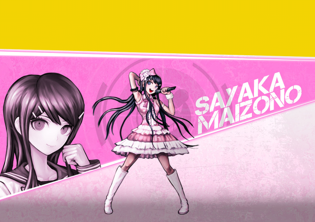 Girl dress standing pink banner free wallpaper for desktop - medium preview image