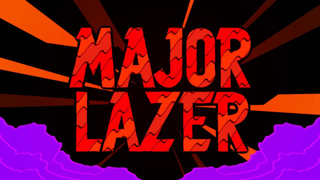 Colorful text major lazer fire free wallpaper for desktop - medium preview image