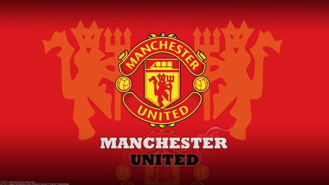 Manchester united logo red background #4 free wallpaper for desktop - medium preview image