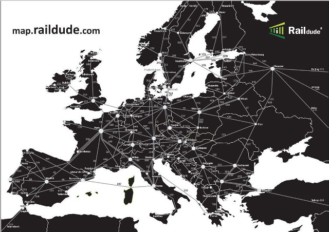 Europe map major cities roads free wallpaper for desktop - medium preview image