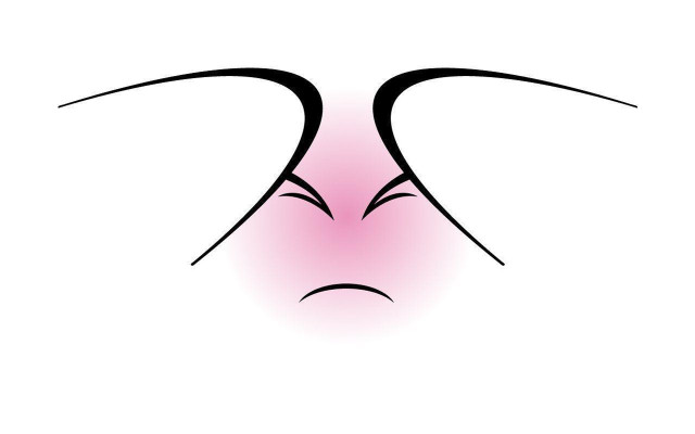 Pink black face outline background free wallpaper for desktop - medium preview image