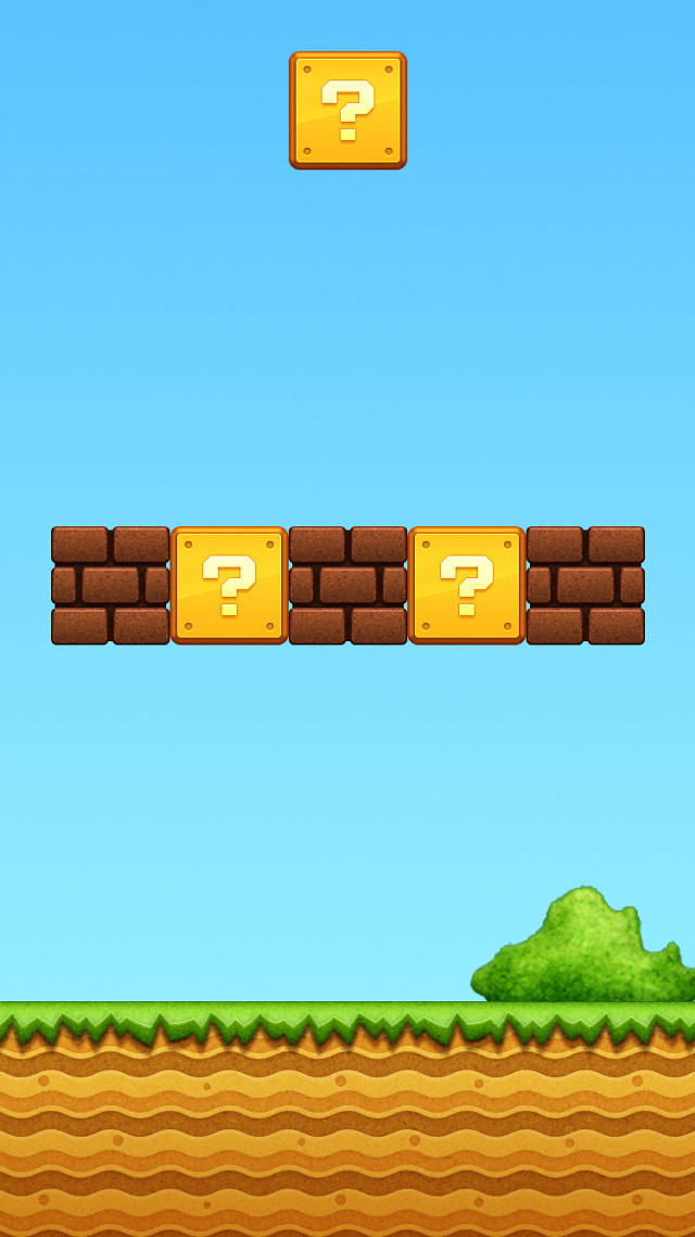 Game question mark green hill free wallpaper for mobile - medium preview image