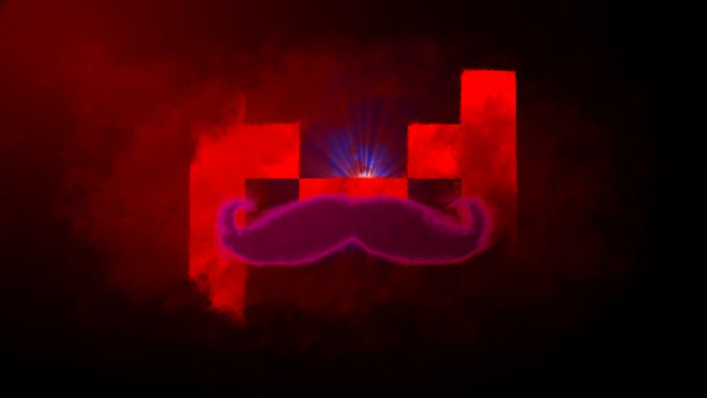 Red purple mustache pixel pattern free wallpaper for desktop - medium preview image