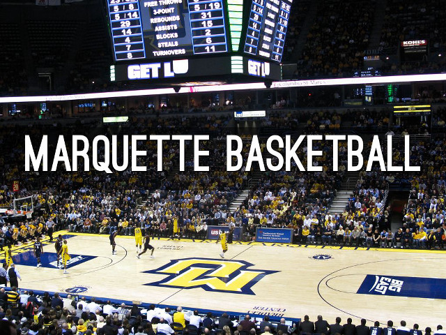 Basketball court crowd sign marquette free wallpaper for desktop - medium preview image