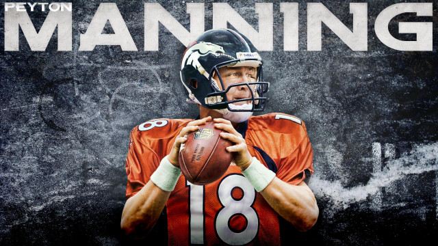 Man holding football manning wall free wallpaper for desktop - medium preview image