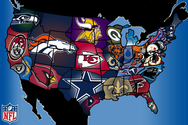 Nfl teams united states map free wallpaper for desktop - medium preview image