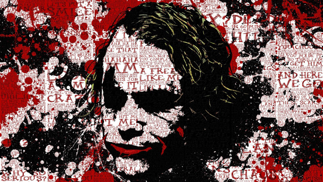 Joker painting red background black #2 free wallpaper for desktop - medium preview image