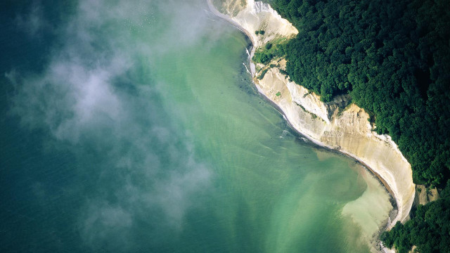 Water view plane forest above free wallpaper for desktop - medium preview image