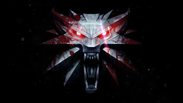 Wolf red eyes black background free wallpaper for desktop - medium preview image