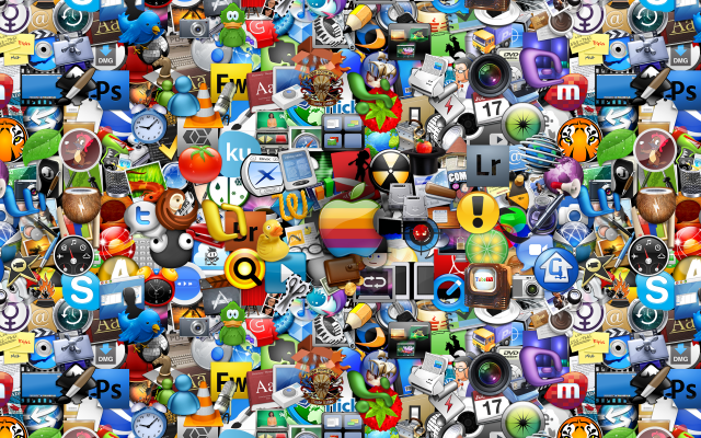 Computer icons pile colorful wallpaper free wallpaper for desktop - medium preview image