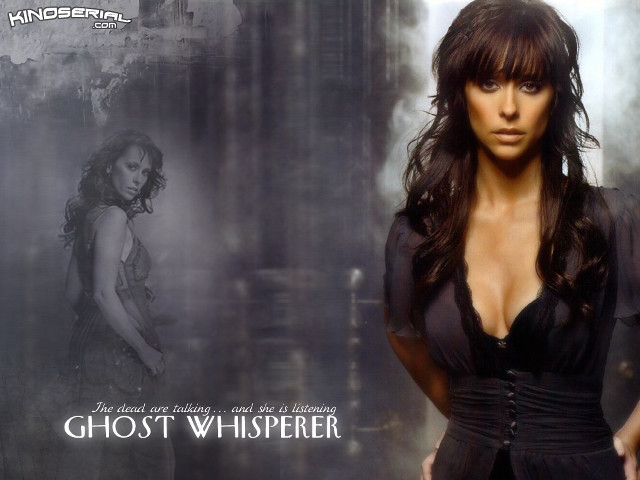 Woman black dress posing ghost free wallpaper for desktop - medium preview image