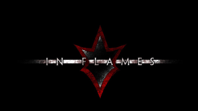 Black red logo flames side free wallpaper for desktop - medium preview image