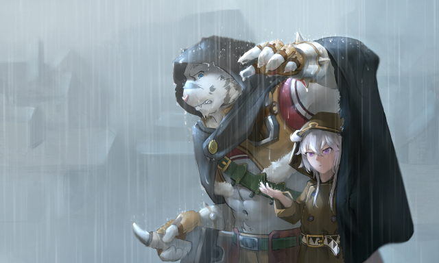Man costume sword rain another free wallpaper for desktop - medium preview image