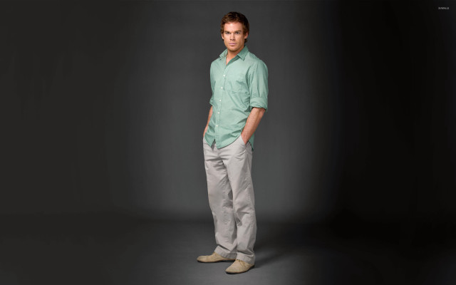Man green shirt grey pants free wallpaper for desktop - medium preview image