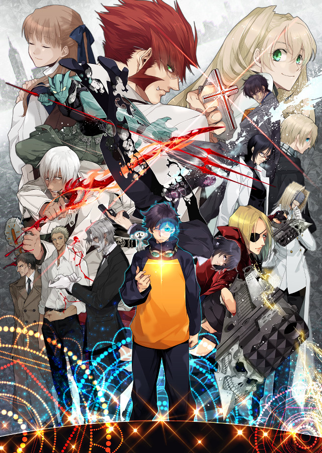 Anime characters fireworks stars background free wallpaper for mobile - medium preview image