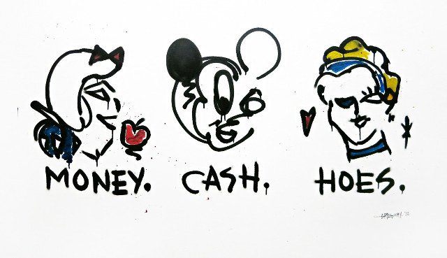 Cartoon characters drawing with words free wallpaper for desktop - medium preview image