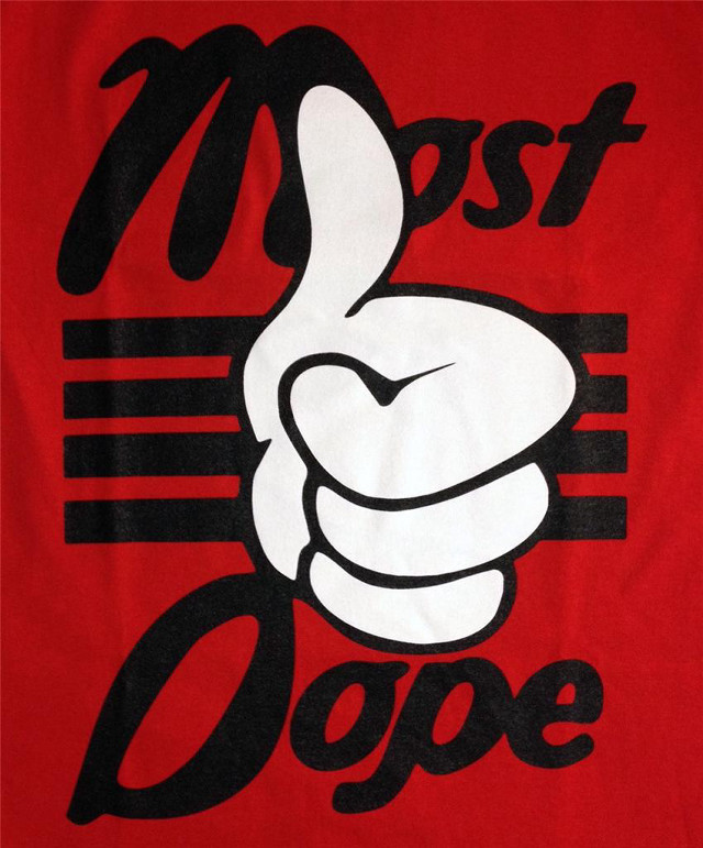 Red shirt black white logo free wallpaper for mobile - medium preview image