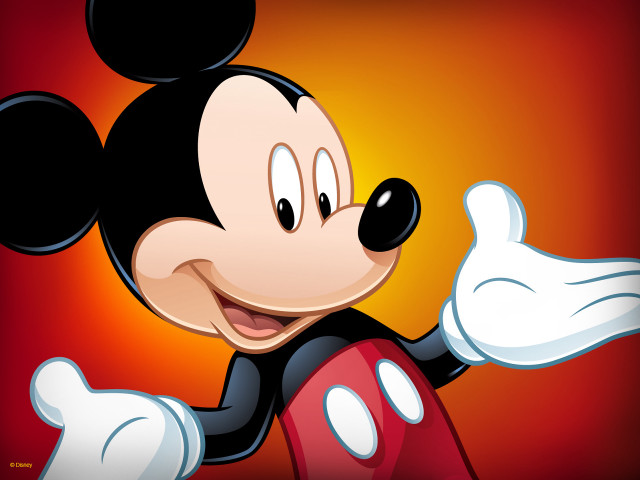 Mickey mouse waving smiling motorcycle free wallpaper for desktop - medium preview image