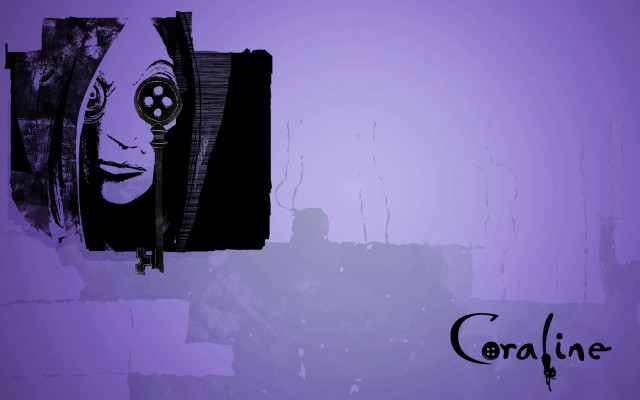 Purple woman coraline black orphism free wallpaper for desktop - medium preview image