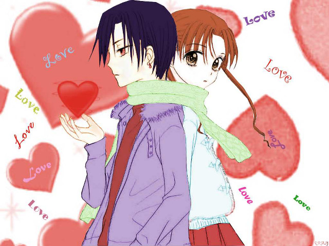 Couple people hearts background love free wallpaper for desktop - medium preview image