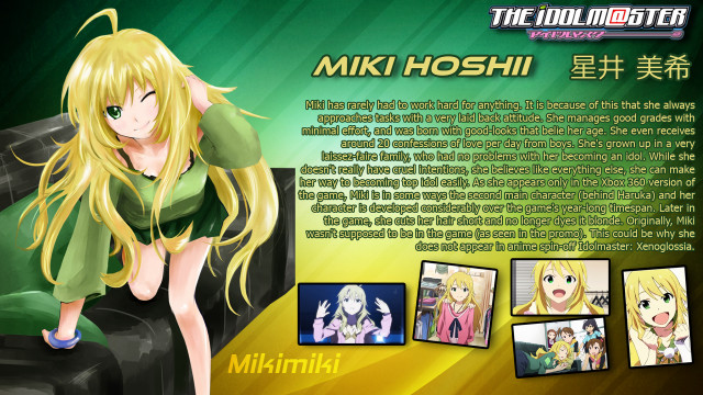 Hoshii miki character portrait smile free wallpaper for desktop - medium preview image