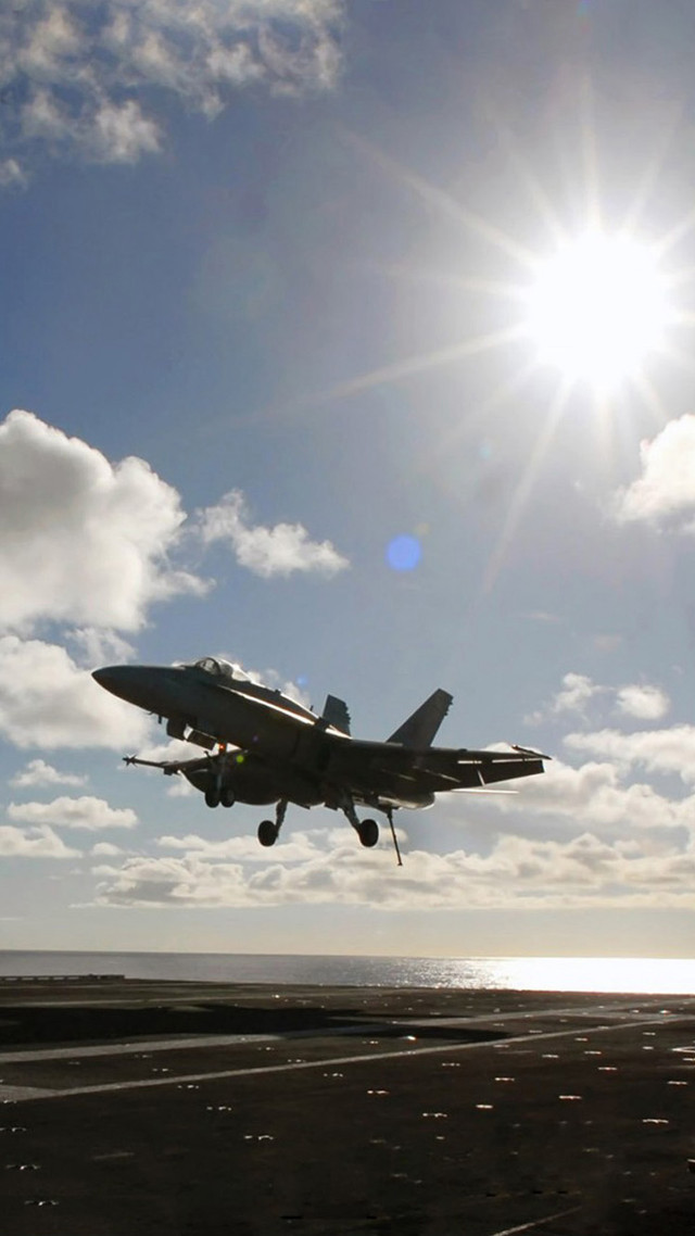 Fighter jet takeoff aircraft carrier #4 free wallpaper for mobile - medium preview image