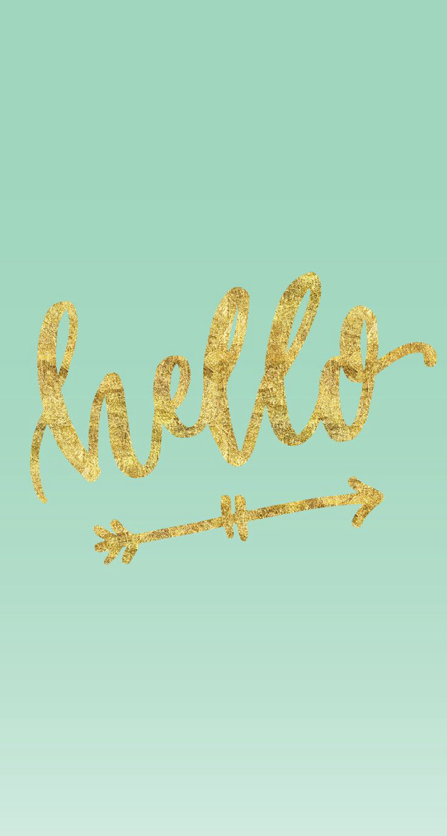 Gold foil lettering kaleloo blue free wallpaper for mobile - medium preview image