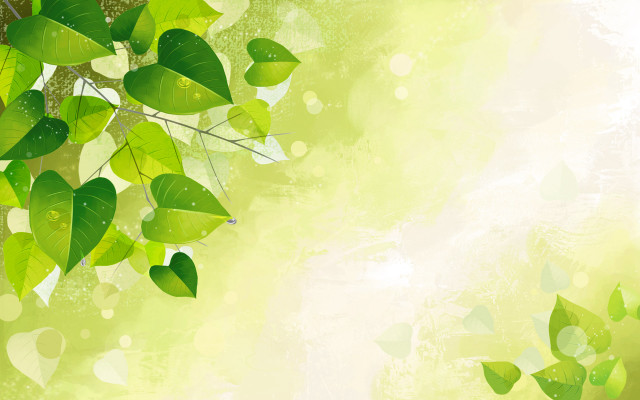 Green leafy background white light #2 free wallpaper for desktop - medium preview image
