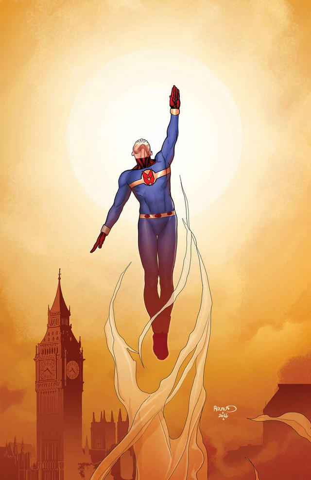 Man superman suit flying arms free wallpaper for mobile - medium preview image