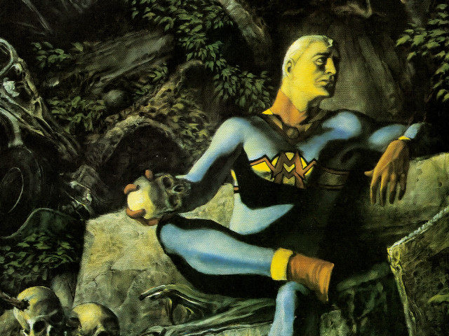 Man rock cat skull background free wallpaper for desktop - medium preview image