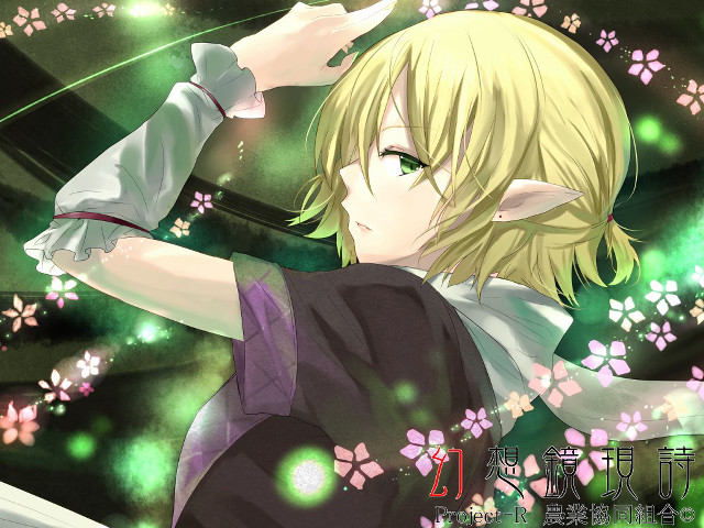 Blonde green eyed anime girl free wallpaper for desktop - medium preview image