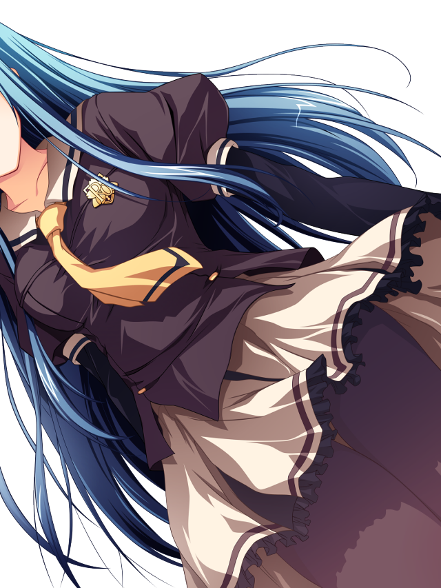 Woman blue hair black jacket free wallpaper for mobile - medium preview image