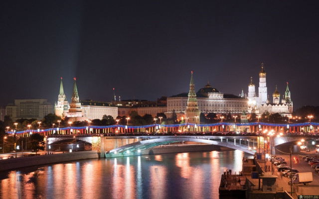 City skyline bridge river night #93 free wallpaper for desktop - medium preview image