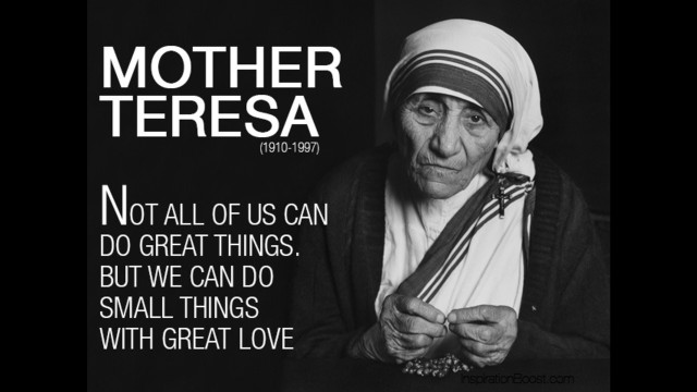 Nun mother teresa quote greyscale free wallpaper for desktop - medium preview image
