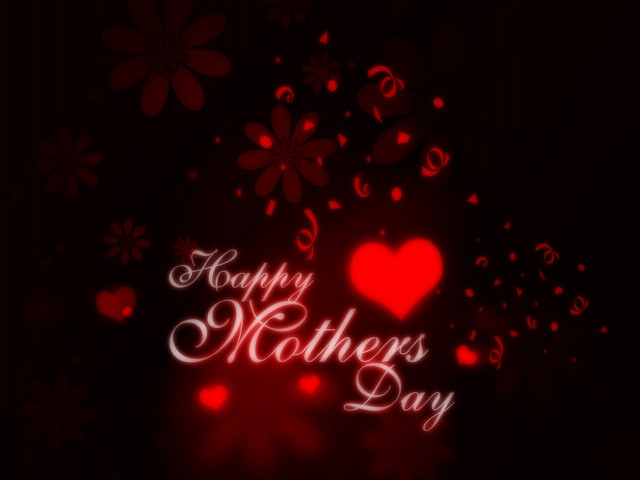 Red heart happy mothers day free wallpaper for desktop - medium preview image