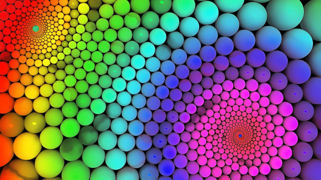 Colorful background circles rainbow center free wallpaper for desktop - medium preview image