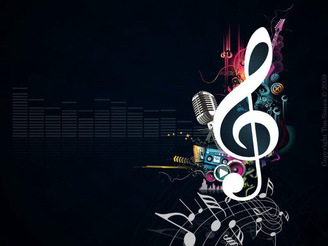Musical note symbols microphone image #2 free wallpaper for desktop - medium preview image