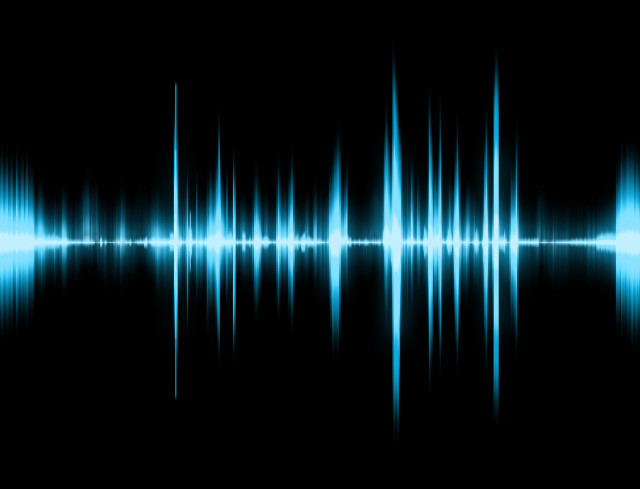 Sound wave dark blue light free wallpaper for desktop - medium preview image