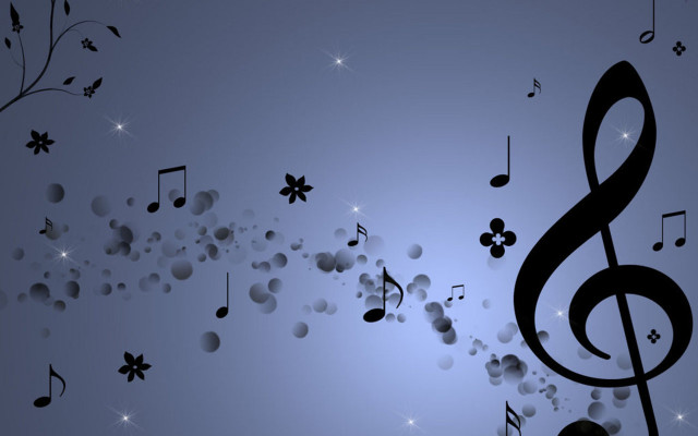 Musical note treble stars bubbles free wallpaper for desktop - medium preview image