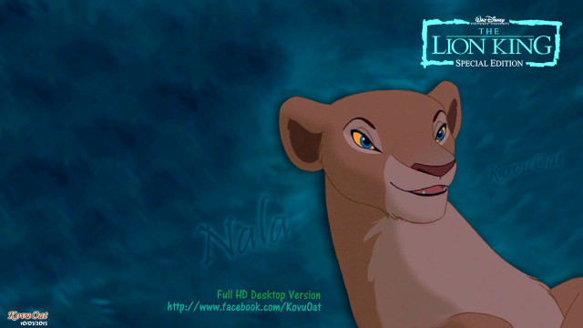 Lion cartoon blue background lion free wallpaper for desktop - medium preview image