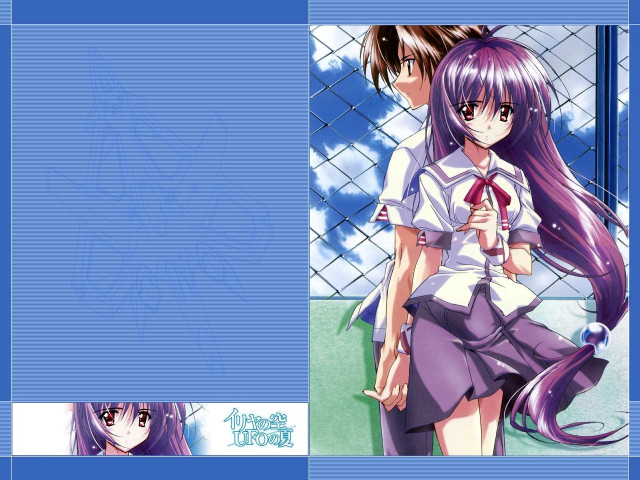 Girl purple hair sailor uniform free wallpaper for desktop - medium preview image