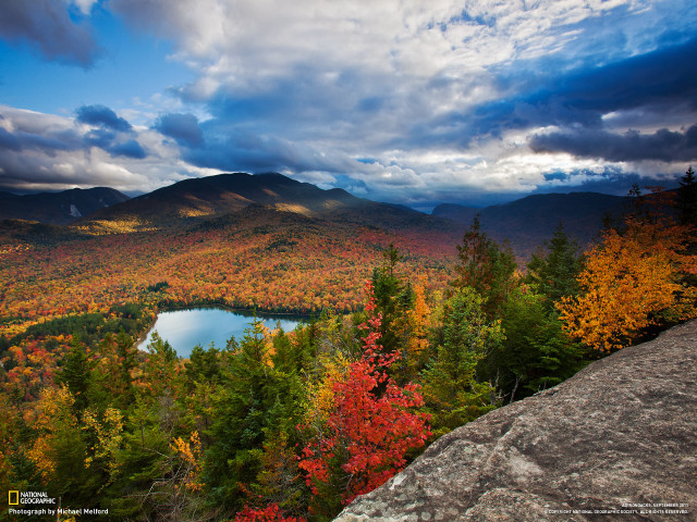 Lake trees mountains cloudy sky #2 free wallpaper for desktop - medium preview image
