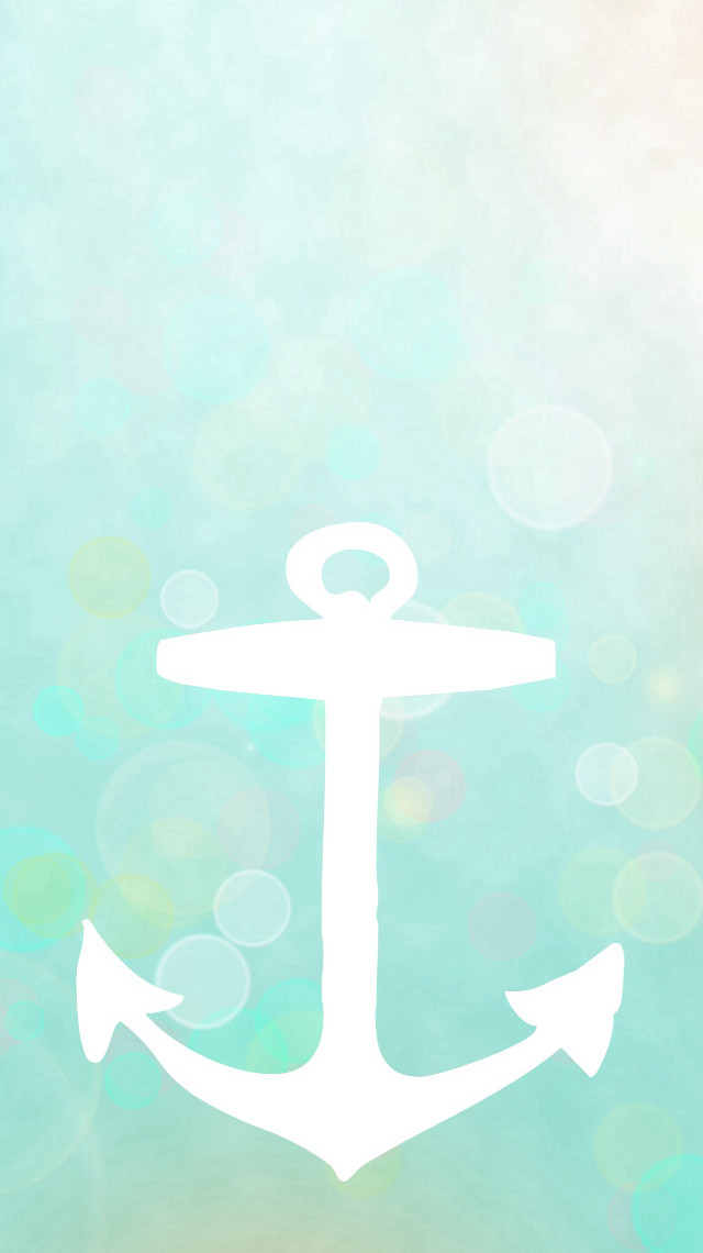 White anchor blue bubbles light free wallpaper for mobile - medium preview image