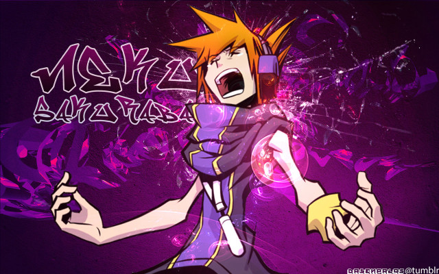 Cartoon character purple background yellow free wallpaper for desktop - medium preview image