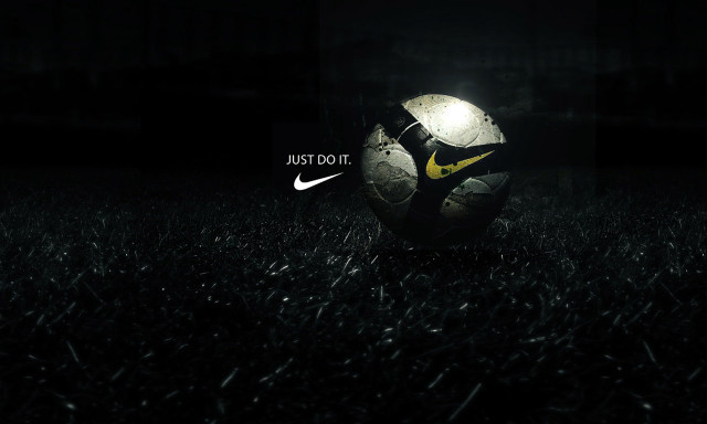Soccer ball grass night nike free wallpaper for desktop - medium preview image
